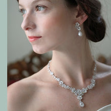 画像をギャラリービューアに読み込む, ブライダル ウェディング ウエディングアクセサリー ネックレスセット ブライダル 品質良い【フルールブーケセット】