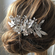 画像をギャラリービューアに読み込む, 美しいボタニカルでシルバーの輝きウェディングヘッドドレス ヘッドアクセ和装髪飾り【スノーホワイト】