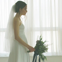 画像をギャラリービューアに読み込む, ブライダル ウェディング ウエディング小物 チュールのシンプルベール 【オリビア】