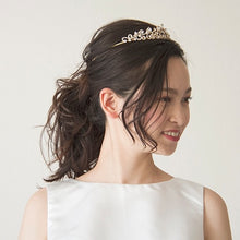 画像をギャラリービューアに読み込む, ブライダル ウェディング ウエディングティアラ ゴールドカラーのティアラ 【ゴールドティアラ】