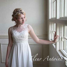画像をギャラリービューアに読み込む, 透け感のあるチュールに光沢のあるコードレースが大人 ウエディングボレロ レーストップス【フルールボレロ】