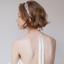 画像をギャラリービューアに読み込む, 金銀大人なリーフの冠 ウェディングヘッドドレス シルバー ヘッドアクセ 髪飾り【リーフの冠】