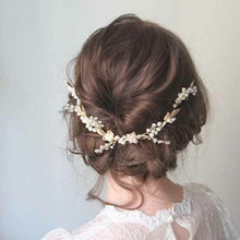 画像をギャラリービューアに読み込む, ブライダル ウェディング 葉と木の実のパール冠 ウエディング ヘッドアクセ和装髪飾りヘッドドレスに【クレールデュリュヌ】