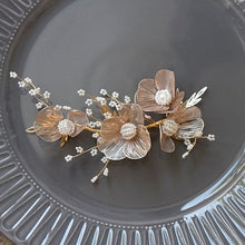 画像をギャラリービューアに読み込む, ブライダル ウェディング アネモネヘッドドレス ヘッドアクセ和装髪飾りヘッドドレスに【アネモネGold】