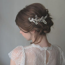 画像をギャラリービューアに読み込む, ブライダル ウェディング 半貴石のヘッドアクセ ウエディングヘッドドレス 和装 成人式 ムーンストーン【ネージュ】