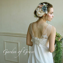 画像をギャラリービューアに読み込む, 透け感のあるチュールに光沢のあるコードレースが大人 ウエディングボレロ レーストップス【フルールボレロ】