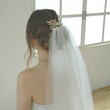 画像をギャラリービューアに読み込む, ブライダル ウェディング ウエディング小物 チュールのシンプルベール 【オリビア】