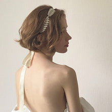 画像をギャラリービューアに読み込む, 金銀大人なリーフの冠 ウェディングヘッドドレス シルバー ヘッドアクセ 髪飾り【リーフの冠】