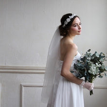 画像をギャラリービューアに読み込む, ブライダル ウェディング ウエディング小物 チュールのシンプルベール 【オリビア】