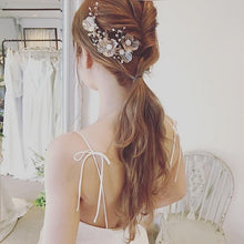 画像をギャラリービューアに読み込む, ブライダル ウェディング アネモネヘッドドレス ヘッドアクセ和装髪飾りヘッドドレスに【アネモネGold】
