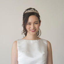 画像をギャラリービューアに読み込む, ブライダル ウェディング ウエディングティアラ ゴールドカラーのティアラ 【ゴールドティアラ】