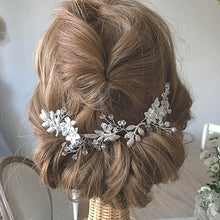 画像をギャラリービューアに読み込む, ブライダル ウエディングアクセサリー ブライダルアクセ wedding 【トレゾア髪飾りとイヤリングセット】