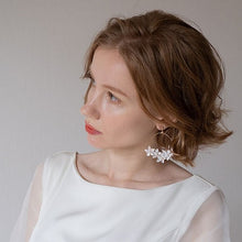 画像をギャラリービューアに読み込む, 人気のトレゾアシリーズに新作イヤリング/ピアス wedding ブライダルアクセ 【トレゾアフープイヤリング2】