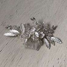 画像をギャラリービューアに読み込む, 美しいボタニカルでシルバーの輝きウェディングヘッドドレス ヘッドアクセ和装髪飾り【スノーホワイト】