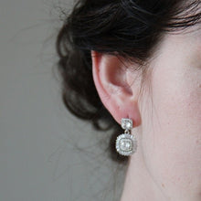 画像をギャラリービューアに読み込む, ブライダルピアス ウエディングアクセサリ− パーティーにも ウエディングピアス イヤリング【スクエアドロップ】