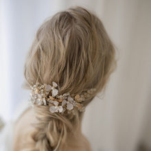 画像をギャラリービューアに読み込む, ブライダル ウエディングヘアアクセサリー ウェディングヘッドドレス wedding 【アリッサムゴールド】