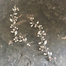 画像をギャラリービューアに読み込む, ブライダル ウエディングヘッドアクセ ストーンのツタモチーフ2本セット 和装 髪飾り 成人式ヘッドドレス【ツタ2set】