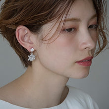 画像をギャラリービューアに読み込む, 雪のブライダル ウェディング ウエディングアクセサリー ピアス【雪ピアス】