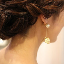 画像をギャラリービューアに読み込む, 揺れるビンテージなフラワーパーツ コットンパール ウエディングイヤリングwedding 【コーデリア】