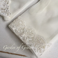 画像をギャラリービューアに読み込む, ブライダル ウェディング ウエディングショートグローブ【レース付】
