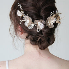 画像をギャラリービューアに読み込む, ブライダル ウェディング アネモネヘッドドレス ヘッドアクセ和装髪飾りヘッドドレスに【アネモネGold】