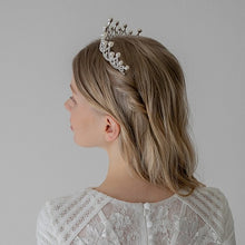 画像をギャラリービューアに読み込む, ブライダル ウエディングティアラ パール付のティアラ ゴールドorシルバー【パールシンプルティアラ】