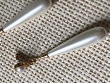 画像をギャラリービューアに読み込む, シンプルな揺れる雫パール 普段使いも◎ ウエディングアクセサリ イヤリング wedding 【ロングドロップパール】