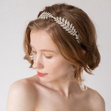 画像をギャラリービューアに読み込む, 金銀大人なリーフの冠 ウェディングヘッドドレス シルバー ヘッドアクセ 髪飾り【リーフの冠】