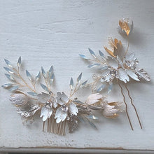 画像をギャラリービューアに読み込む, ブライダル ウエディングヘアアクセサリー ウェディングヘッドドレス wedding 【露草ヘッドアクセ】