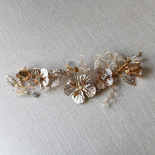 画像をギャラリービューアに読み込む, ブライダル ウェディング goldヘッドドレス ヘッドアクセ和装髪飾りヘッドドレスに【マルゴーヘッドアクセ】