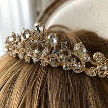 画像をギャラリービューアに読み込む, ブライダル ウェディング ウエディングティアラ ゴールドカラーのティアラ 【ゴールドティアラ】