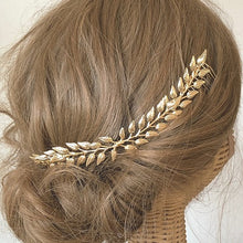 画像をギャラリービューアに読み込む, ブライダル ウェディング ウエディングヘッドドレス 和装 成人式 パーティ 髪飾り ヘアアクセ【goldの葉】
