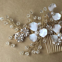 画像をギャラリービューアに読み込む, ブライダル ウエディングヘアアクセサリー ウェディングヘッドドレス wedding 【アリッサムゴールド】