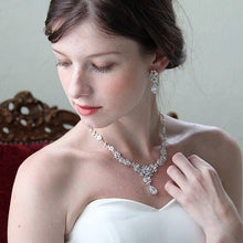 画像をギャラリービューアに読み込む, ブライダル ウェディング ウエディングアクセサリー ネックレスセット ブライダル 品質良い【フルールブーケセット】