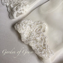 画像をギャラリービューアに読み込む, ブライダル ウェディング ウエディングショートグローブ【レース付】