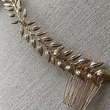 画像をギャラリービューアに読み込む, ブライダル ウェディング ウエディングヘッドドレス 和装 成人式 パーティ 髪飾り ヘアアクセ【goldの葉】