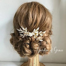 画像をギャラリービューアに読み込む, ブライダル ウェディングアクセサリー 木の葉モチーフのヘッドアクセ ウエディング 和装 成人式 【アテネ】