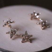 画像をギャラリービューアに読み込む, ブライダル ウェディング ウエディングアクセサリー wedding イヤリング【星ゴールド3×2】