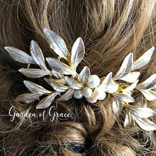 画像をギャラリービューアに読み込む, ブライダル ウェディングアクセサリー 木の葉モチーフのヘッドアクセ ウエディング 和装 成人式 【アテネ】