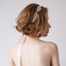 画像をギャラリービューアに読み込む, 金銀大人なリーフの冠 ウェディングヘッドドレス シルバー ヘッドアクセ 髪飾り【リーフの冠】