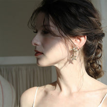 画像をギャラリービューアに読み込む, ブライダル ウェディング 大ぶり星モチーフのカチューシャ スターデザインゴールド系ヘッドアクセ【星カチューシャ大】