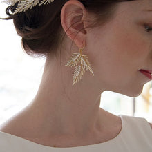 画像をギャラリービューアに読み込む, ボタニカルモチーフのバンブービーズギッシリのゴールド系ヘッドアクセ【ボタニカルbohビーズ冠】