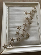 画像をギャラリービューアに読み込む, ブライダル ウェディング 大ぶり星モチーフのカチューシャ スターデザインゴールド系ヘッドアクセ【星カチューシャ大】