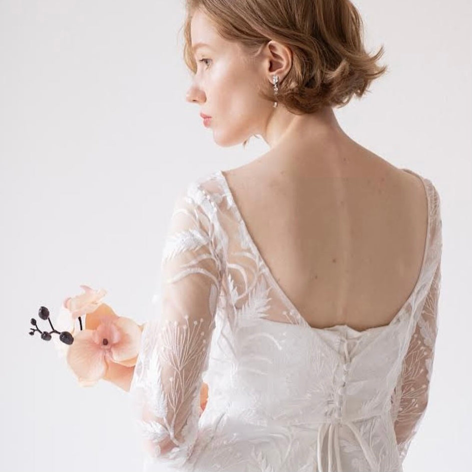 【美品】garden of grace Aラインドレス ボタニカル ウエディングドレス｜ボタニカルAラインドレス botanical A-line dress