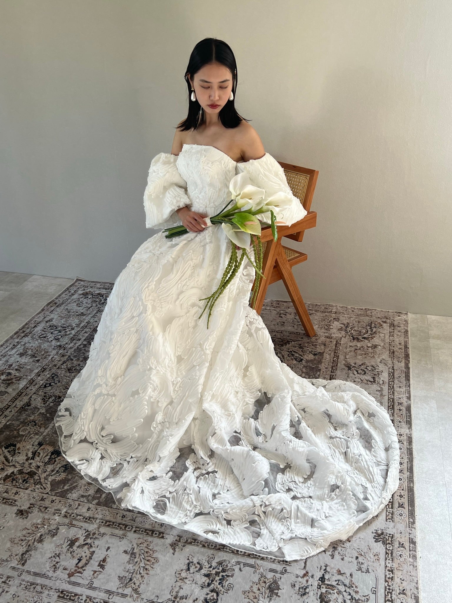 Aライン ウエディングドレス　前撮り ウエディングドレス｜オデットAラインドレス Odette A-line dress