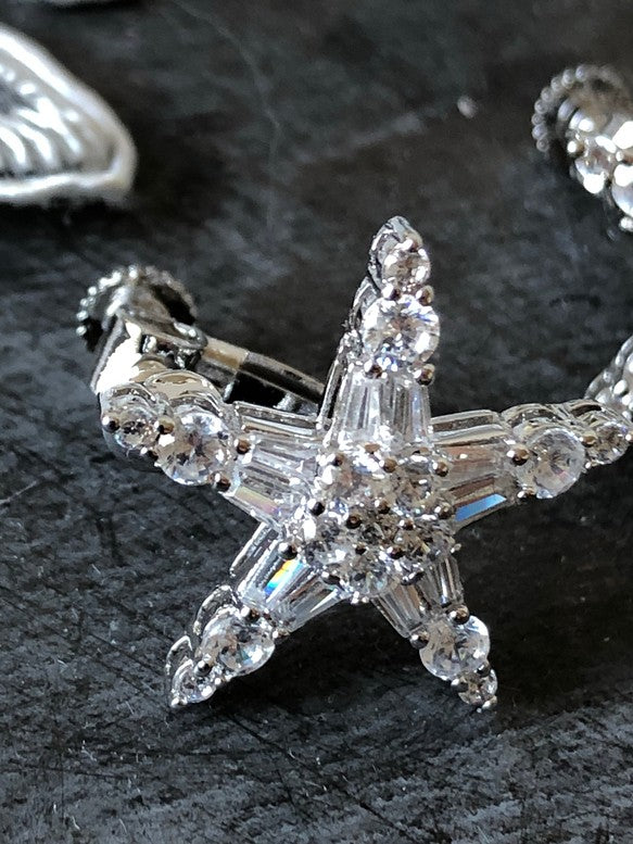ブライダル ウェディングアクセサリ- スターピアス パーティーに